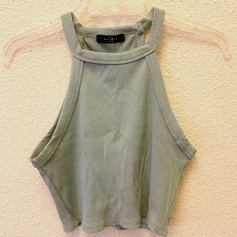 Cropped Haltered Tank Top